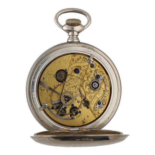 912 - J. W. Benedict, New York fusee lever pocket watch, the movement signed J.W. Benedict, 5 Wall St. New... 