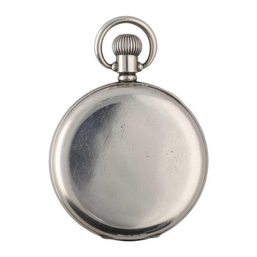 914 - American Waltham silver lever pocket watch, circa 1920, serial no. 23853122, signed movement, hinged... 