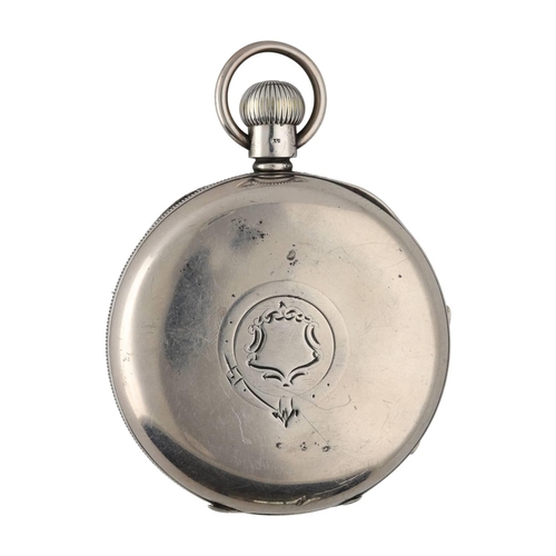 915 - American Waltham silver lever pocket watch, circa 1906, serial no. 15371671, signed movement with sa... 