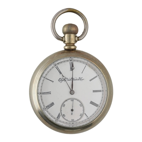 916 - Elgin National Watch Co. lever set nickel cased pocket watch, circa 1891, serial no. 4470680, signed... 