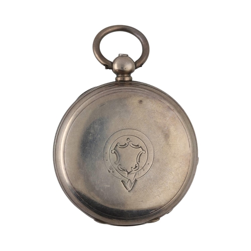 917 - American Waltham silver lever pocket watch, circa 1886, serial no. 3219558, signed movement with Pat... 