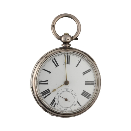 919 - American Waltham silver lever pocket watch, circa 1895, serial no. 7177558, signed movement with Saf... 