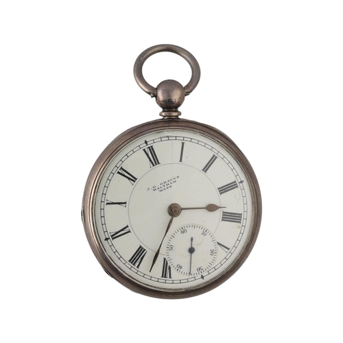 921 - American Waltham 'Martyn Square.' silver lever pocket watch, circa 1897, serial no. 838954, signed m... 