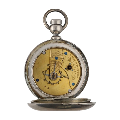 924 - American Waltham lever hunter pocket watch, circa 1906, serial no. 15423207, signed movement with Sa... 