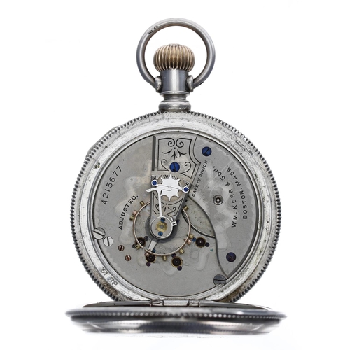 927 - WM. Kerr & Son, Boston, Mass. lever pocket watch, signed adjusted movement, no. 4215677, with Sa... 