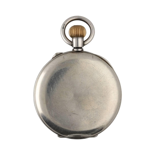 944 - Silver centre seconds chronograph lever pocket watch, import hallmarks London 1923, unsigned gilt fr... 