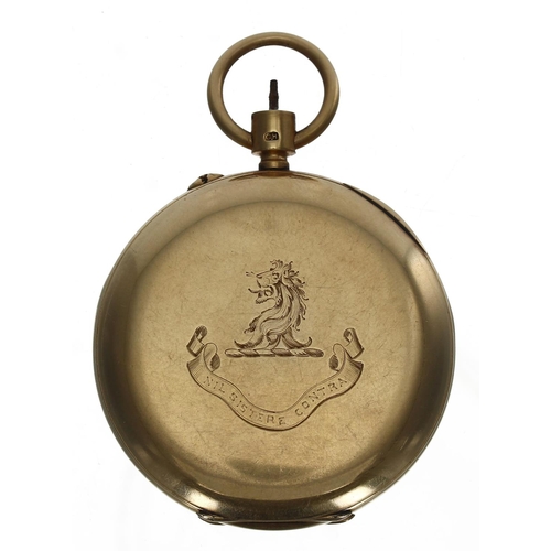 990 - Russells Limited - Edwardian 18ct half hunter lever pocket watch, London 1905, the three quarter pla... 