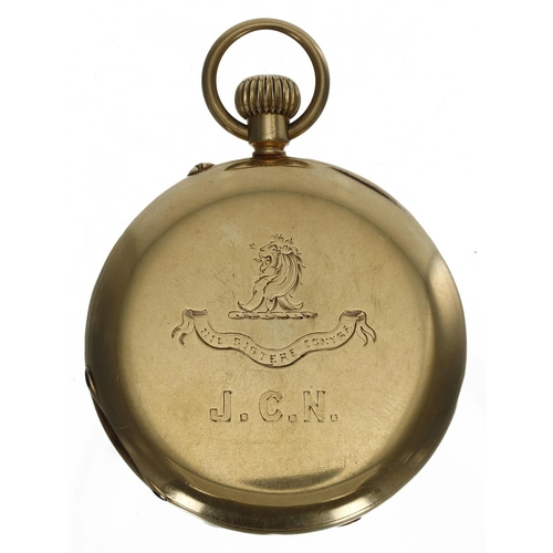 995 - Goldsmiths & Silversmiths Company Ltd - 18ct half hunter lever pocket watch, London 1909, the gi... 