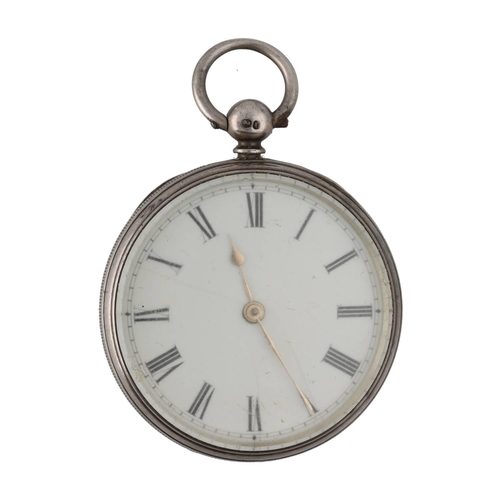 952 - J. Cutmore - Victorian silver fusee lever pocket watch, London 1860, gilt frosted movement signed J.... 