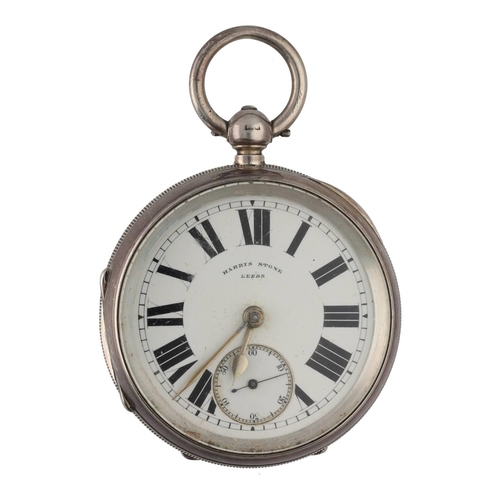 953 - Harris Stone, Leeds - early 20th century silver fusee lever pocket watch, Chester 1907, signed movem... 