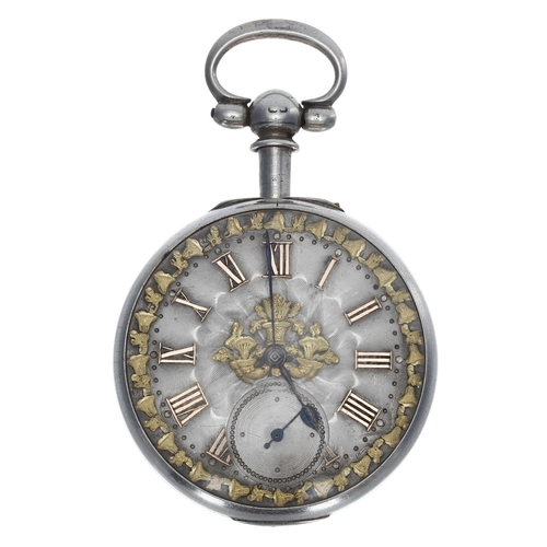 956 - R&G Beesley, Liverpool - Victorian silver fusee lever pocket watch, Birmingham 1894, signed move... 