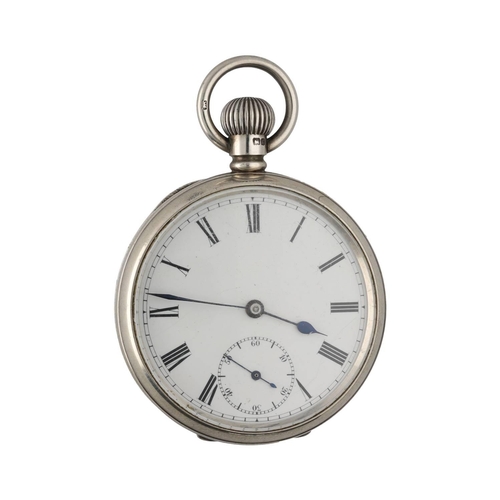 957 - Early 20th century silver lever pocket watch, Birmingham 1909, 7 jewel three quarter plate 'Warrante... 