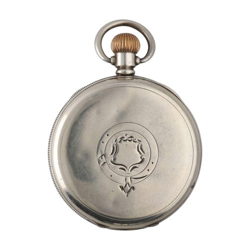 958 - Swiss silver lever pocket watch, Birmingham 1913, REF. 999a 15 jewel 3 adjustments movement, hinged ... 