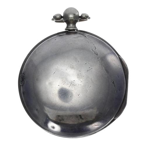 966 - Richards, London - George III silver pair cased verge pocket watch, London 1818, signed fusee moveme... 