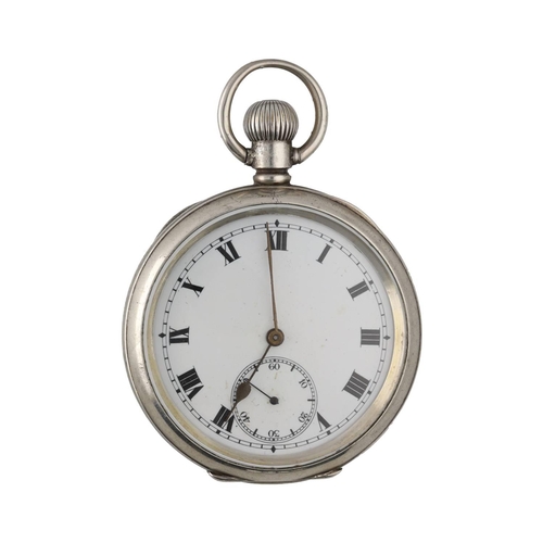 968 - Limit silver lever pocket watch, Birmingham 1916, signed movement, hinged cuvette, Roman numeral dia... 