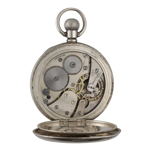 968 - Limit silver lever pocket watch, Birmingham 1916, signed movement, hinged cuvette, Roman numeral dia... 