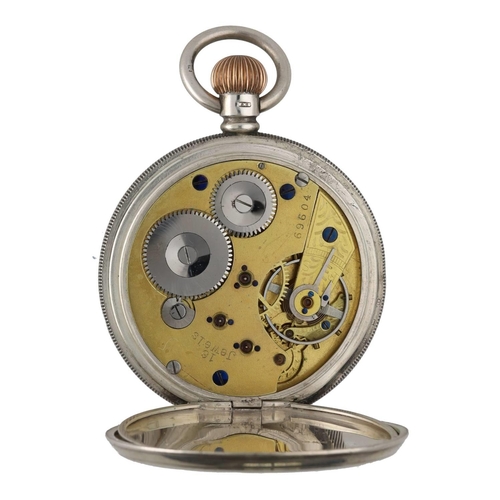 979 - Edwardian silver lever pocket watch, Birmingham 1906, 16 jewel three quarter plate movement, no. 696... 