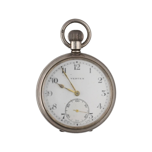 992 - Vertex - Swiss silver lever pocket watch, Birmingham 1916, signed 15 jewel movement, inscribed hinge... 