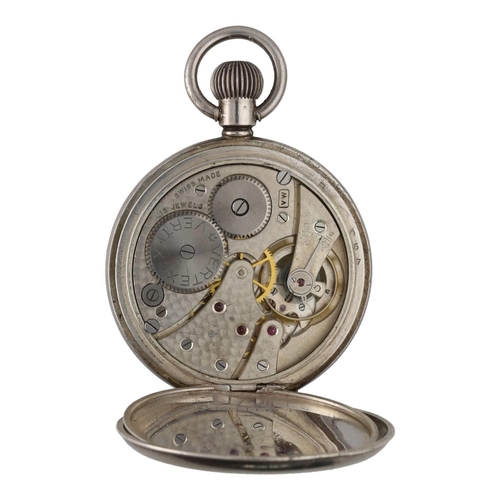 992 - Vertex - Swiss silver lever pocket watch, Birmingham 1916, signed 15 jewel movement, inscribed hinge... 