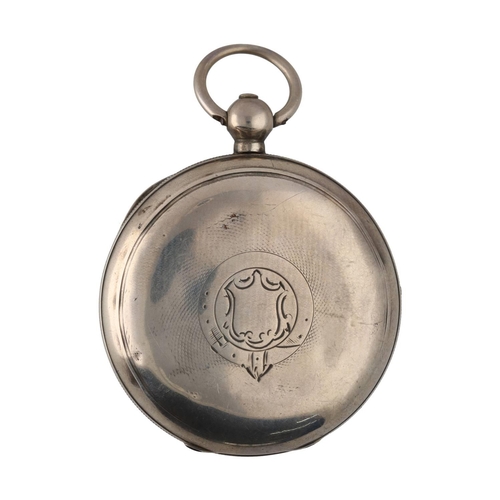 993 - American Waltham silver lever pocket watch, circa 1889, serial no. 4220046, signed movement with Saf... 