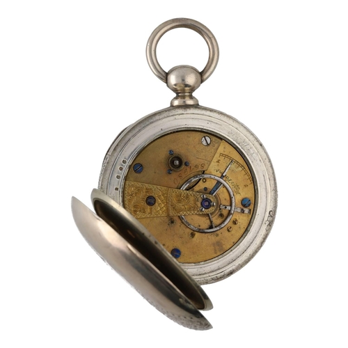 996 - Leader coin lever pocket watch, the movement inscribed 'Fogg's Patent', no. 867980, with steel three... 