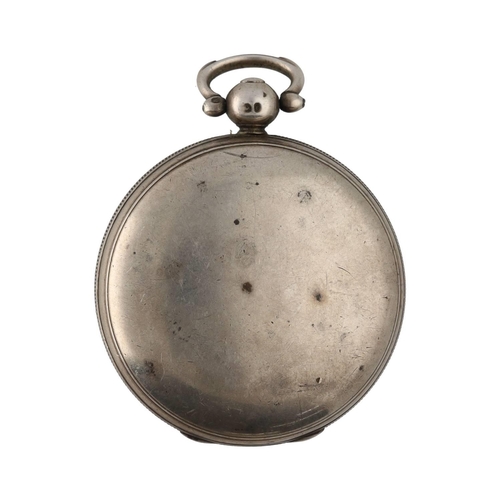 1009 - William IV silver verge hunter pocket watch, London 1835, unsigned fusee movement, no. 57795,  with ... 