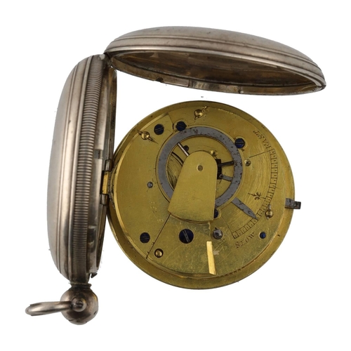 1009 - William IV silver verge hunter pocket watch, London 1835, unsigned fusee movement, no. 57795,  with ... 