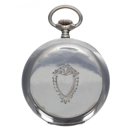 1035 - G.T Soigne - Continental silver (0.800) lever pocket watch, the gilt movement stamped 'G.T Soigne' w... 