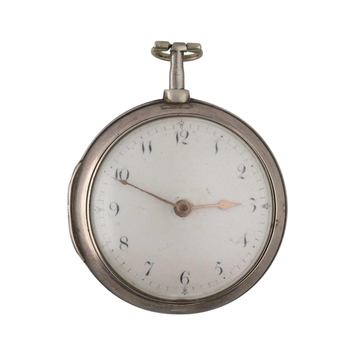 1037 - William Smith, London - George III silver pair cased verge pocket watch, London 1804, signed fusee m... 