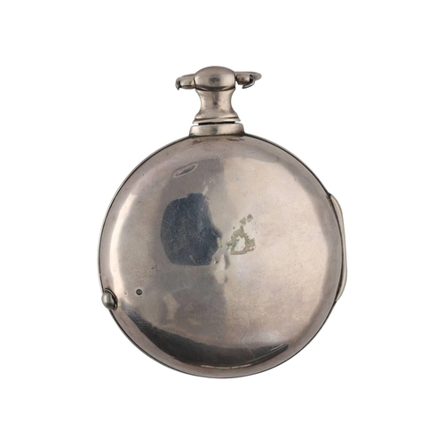 1044 - Bullingford, Liverpool - George III silver verge pair cased pocket watch with polychrome dial, Birmi... 