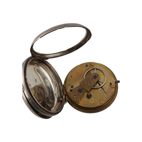 1118 - Victorian silver fusee lever engine turned pocket watch for repair, London 1872, maker H. Lulman, Wo... 