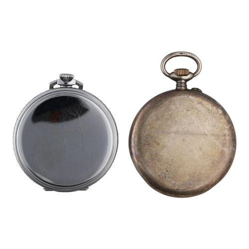 1095 - Swiss silver 'Borgel' cased lever pocket watch for repair, import hallmarks London 1919, 17 jewel ad... 