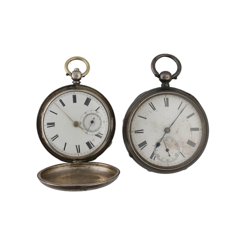 1097 - Small Victorian silver fusee lever engine turned hunter pocket watch for repair, London 1860, maker ... 