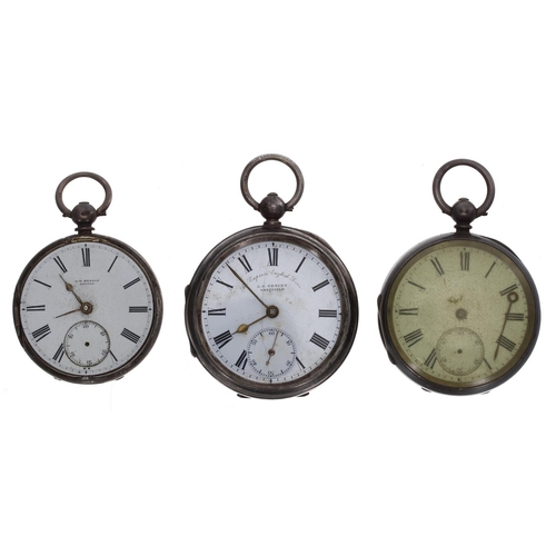 1102 - Silver lever engine turned pocket watch, unsigned movement, the dial inscribed 'J.G. Graves ''The Ex... 