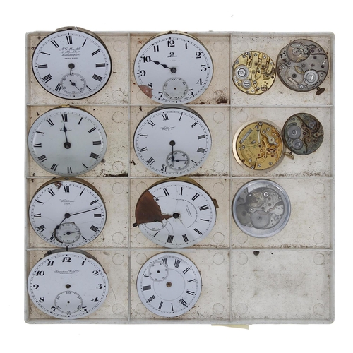 1129 - Quantity of assorted pocket and wristwatch movements to include Rolex and Smiths De Luxe wristwatch ... 