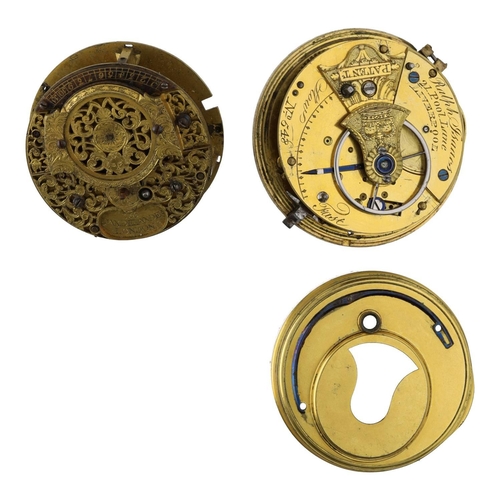 1123 - Ralph Isaacs, Liverpool - 19th century Patent fusee rack lever pocket watch movement for repair, sig... 