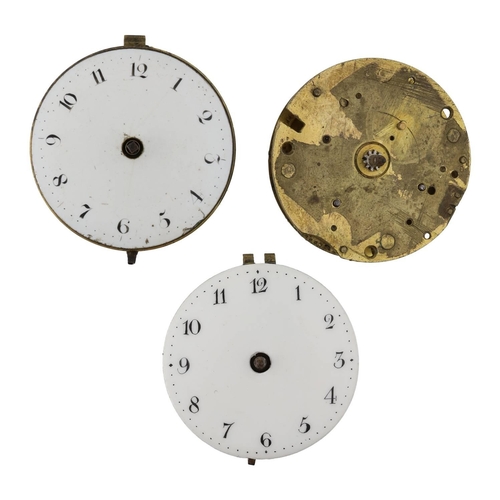 1127 - Three fusee verge pocket watch movements for repair, makers Jas Smith, London; Thos Winler, London; ... 