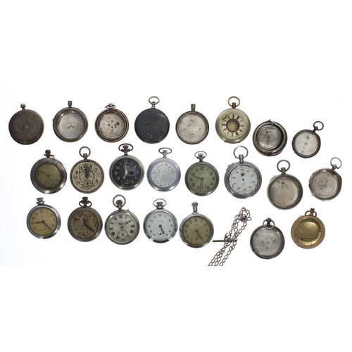 1132 - Quantity of chrome cased pocket watches for repair/spares to include Smiths Empire, Wesclox 'Pocket ... 