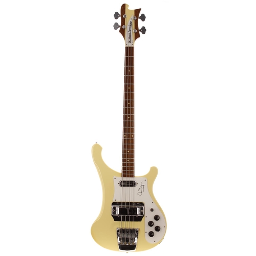 504 - 1993 Rickenbacker Chris Squire 4001CS Limited Edition bass guitar, made in USA; Body: cream finish, ... 