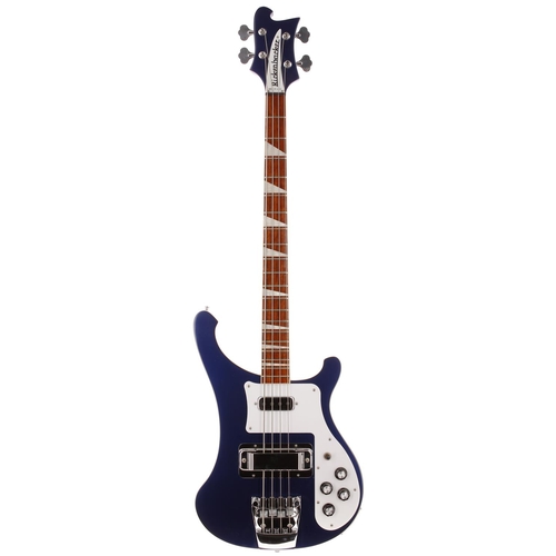 506 - 2009 Rickenbacker 4003 bass guitar, made in USA; Body: midnight blue finish; Neck: good; Fretboard: ... 