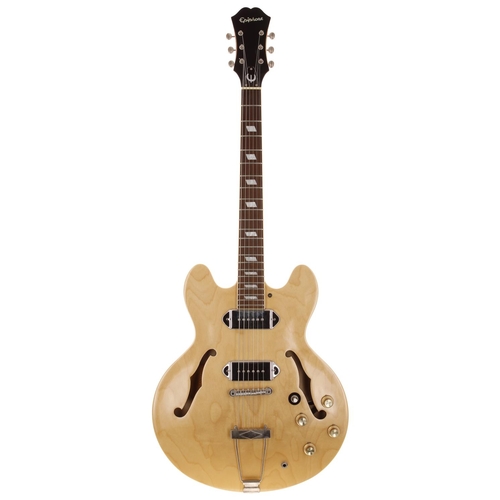 598 - 2010 Epiphone Casino hollow body electric guitar; Body: natural finish; Neck: mahogany; Fretboard: r... 