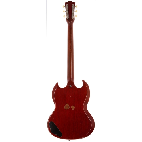 431 - 1963 Gibson Les Paul SG Junior electric guitar, made in USA; Body: cherry finished mahogany, large b... 