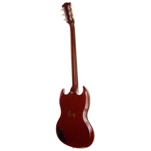 431 - 1963 Gibson Les Paul SG Junior electric guitar, made in USA; Body: cherry finished mahogany, large b... 