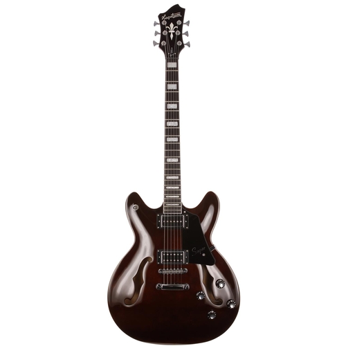 668 - 2017 Hagstrom Super Viking Taylor York Model semi-hollow body electric guitar; Body: walnut finish, ... 