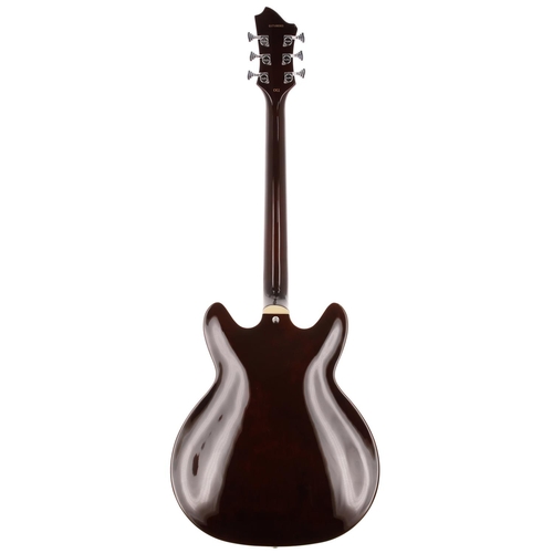 668 - 2017 Hagstrom Super Viking Taylor York Model semi-hollow body electric guitar; Body: walnut finish, ... 