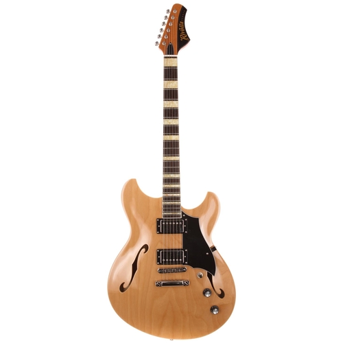 666 - 2020 Rivolta by Novo Regata semi-hollow body electric guitar; Body: natural finish; Neck: good; Fret... 