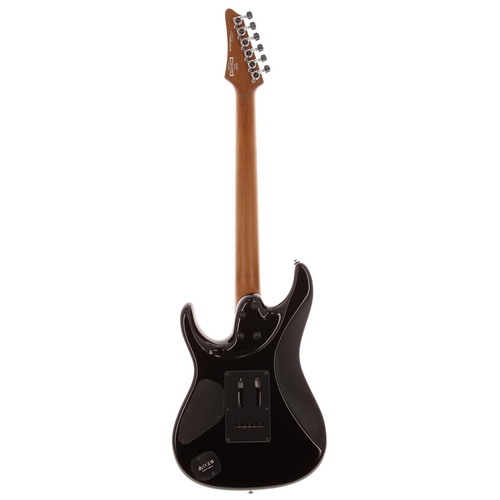 578 - 2022 Ibanez Premium AZ42P1 electric guitar, made in Indonesia; Body: black gloss finish; Neck: roast... 