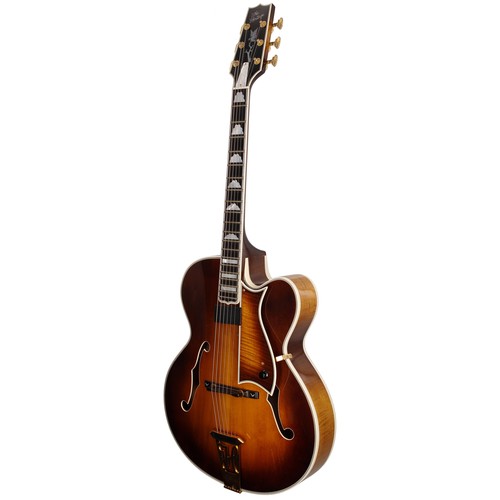 487 - 1997 Heritage Golden Eagle electric archtop guitar, made in USA; Body: tobacco sunburst finished fig... 