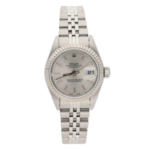 456 - Rolex Oyster Perpetual Datejust white gold and stainless steel lady's wristwatch, reference no. 7917... 