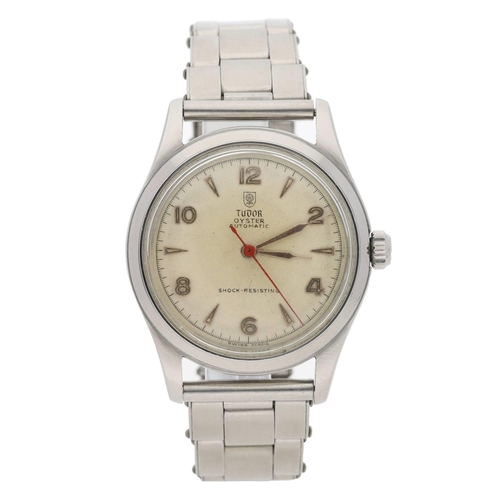 468 - Tudor Oyster Shock-Resisting 'bumper' automatic stainless steel gentleman's wristwatch, reference no... 